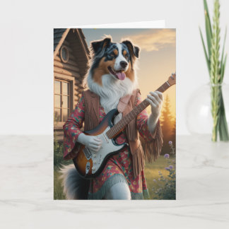 Australian Shepherd Rock Star Card