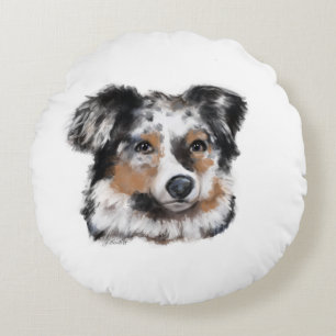 Australian Shepherd Round Cushion