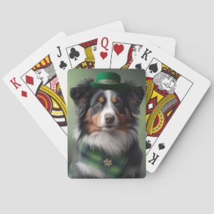 australian shepherd saint patrick playing cards