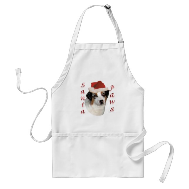 Australian Shepherd Santa Paws Standard Apron (Front)