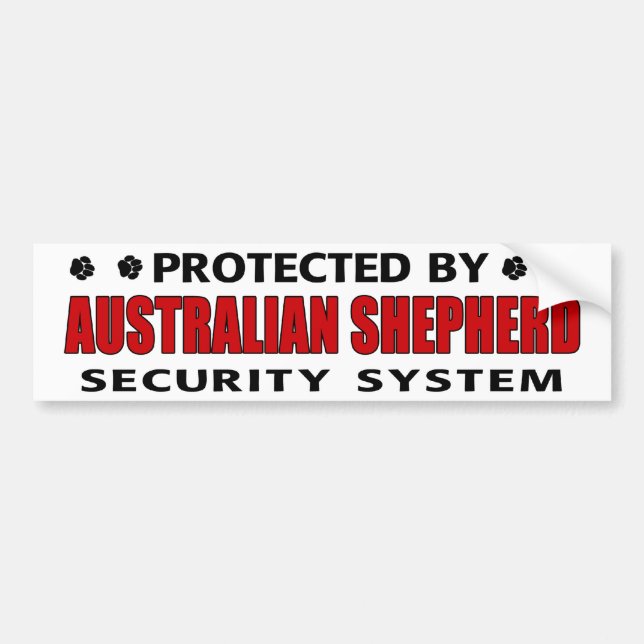 Australian Shepherd Security Bumper Sticker (Front)