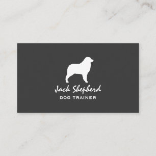 Australian Shepherd Silhouette Business Card