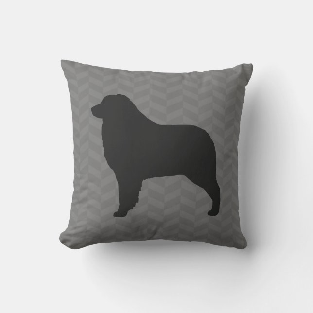 Australian Shepherd Silhouette Cushion (Front)