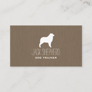 Australian Shepherd Silhouette Dog Breed Business Card