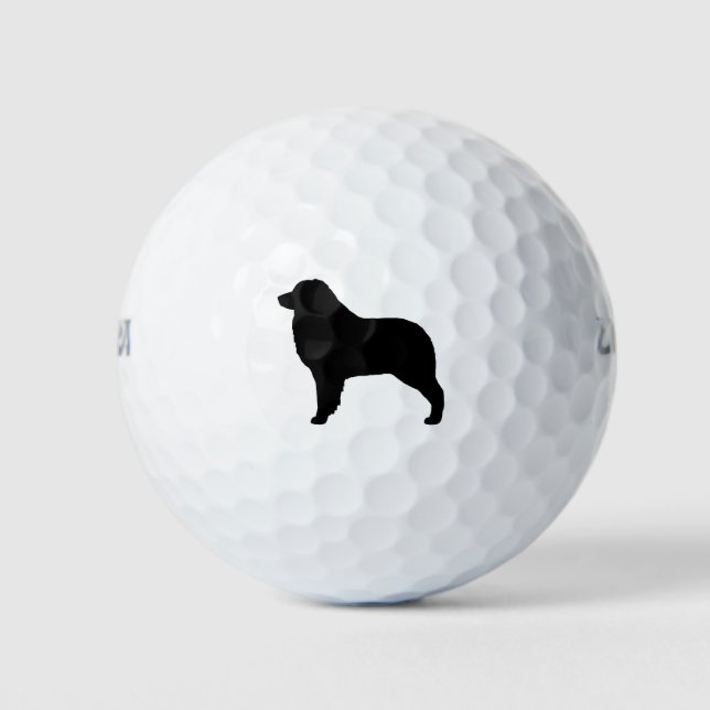 Australian Shepherd Silhouette Golf Balls (Front)