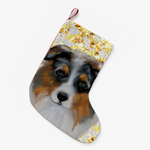 Australian Shepherd   Small Christmas Stocking