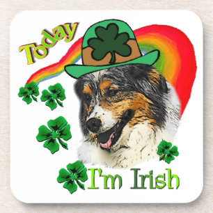 Australian Shepherd St Patricks Coaster