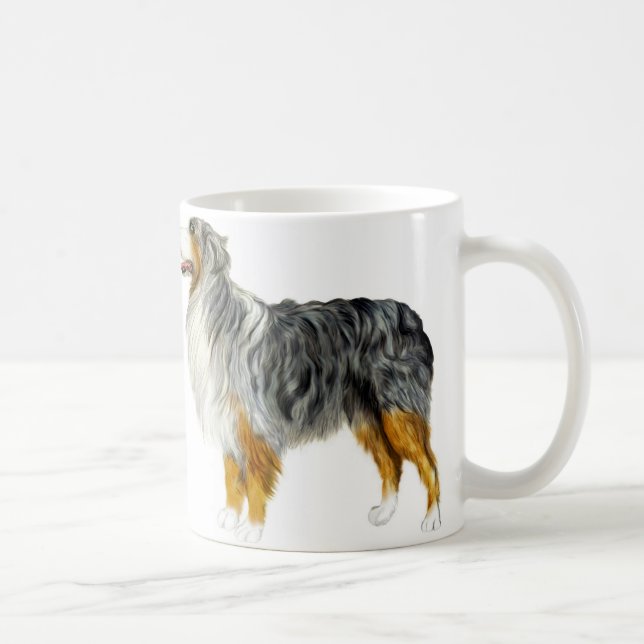 Australian Shepherd Standing Coffee Mug (Right)