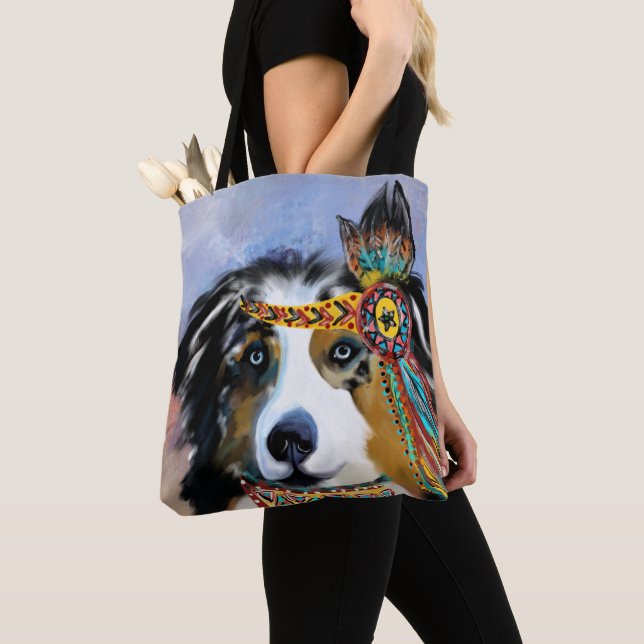 AUSTRALIAN SHEPHERD  TOTE BAG (Close Up)