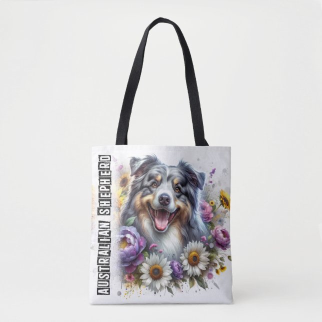 Australian Shepherd Tote Bag (Front)