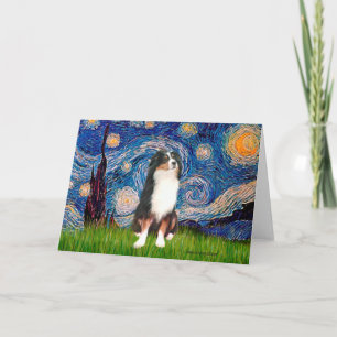 Australian Shepherd (Tri2) - Starry Night Card
