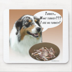 Australian Shepherd Turkey Mouse Pad