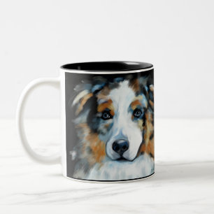 Australian Shepherd  Two-Tone Coffee Mug