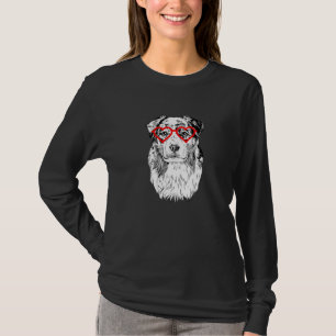 Australian Shepherd Valentines Day Aussie Dog Mum T-Shirt
