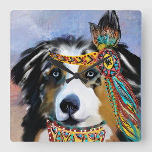 AUSTRALIAN SHEPHERD Watch Square Wall Clock