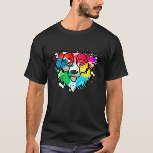 Australian Shepherd Water Colour Aussie Dog Mum Pa T-Shirt
