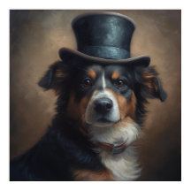 Australian shepherd wearing top and collar