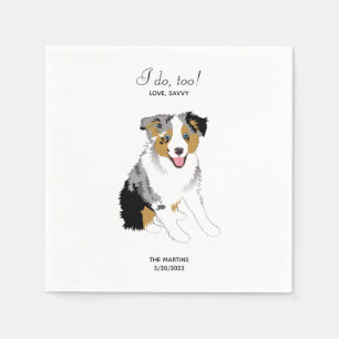 Australian Shepherd Wedding Cocktail Napkins