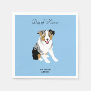 Australian Shepherd Wedding Cocktail Napkins
