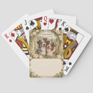 Australian Shepherd Wedding Guest Book Deck Playing Cards