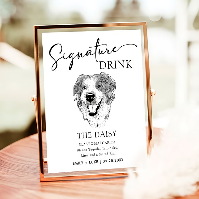 Australian Shepherd Wedding Signature Drink Sign (Creator Uploaded)