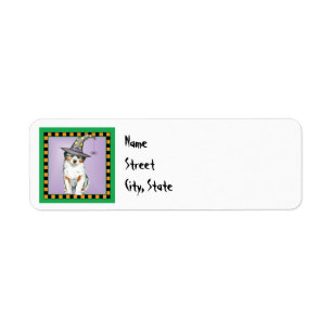 Australian Shepherd Witch Return Address Label