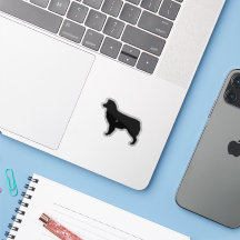 Australian Shepherd with Heart Black Silhouette