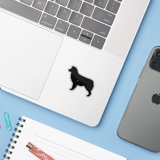 Australian Shepherd with Heart Black Silhouette