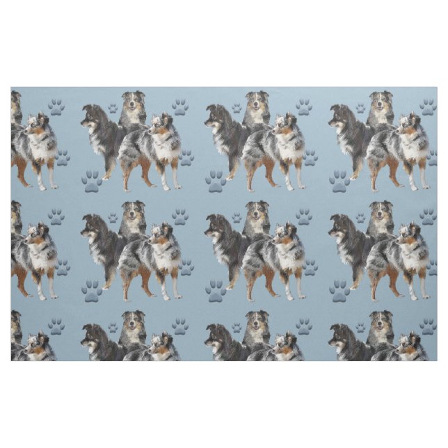 Australian Shepherds blue fabric (Fat Quarter)
