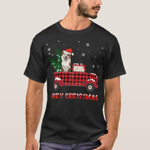 Australian Shepherds Christmas Truck Tree Mum nama T-Shirt