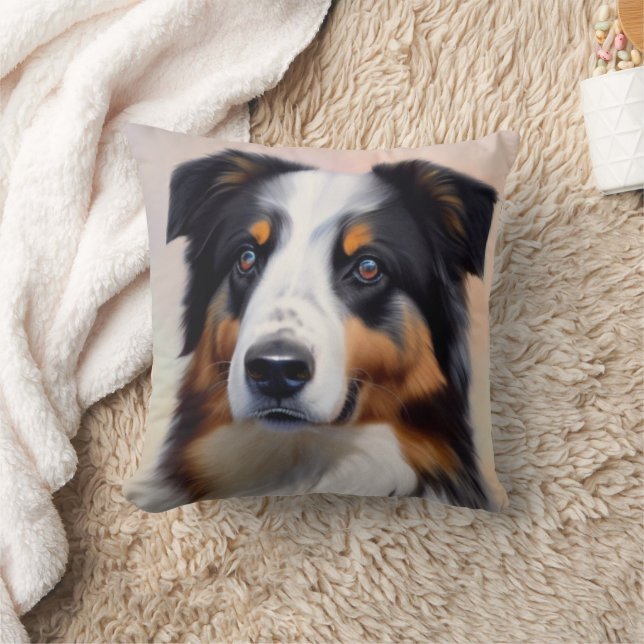 Australian Shepherd's head Cushion (Blanket)