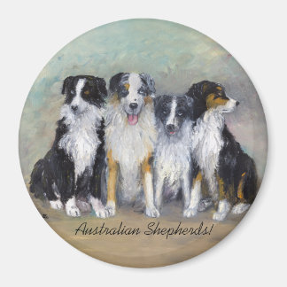 Australian Shepherds - Pirate & Daughters Magnet