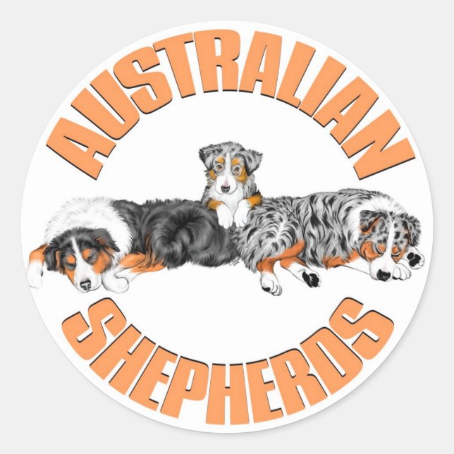 Australian Shepherds Sticker (Front)