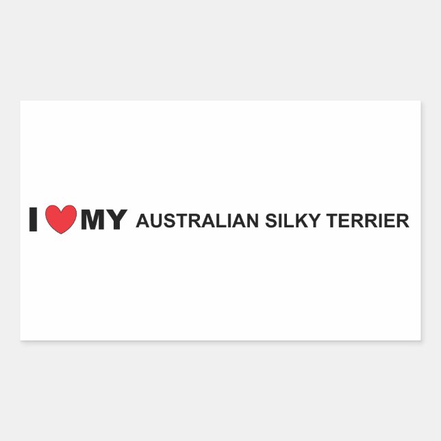 australian silky love rectangular sticker (Front)