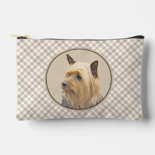Australian Silky Terrier Painting Original Dog Art Accessory Pouch