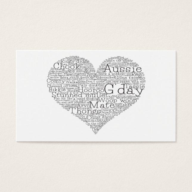 Australian slang heart (Front)