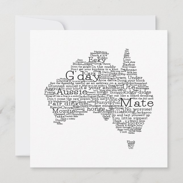 Australian slang map (Front)