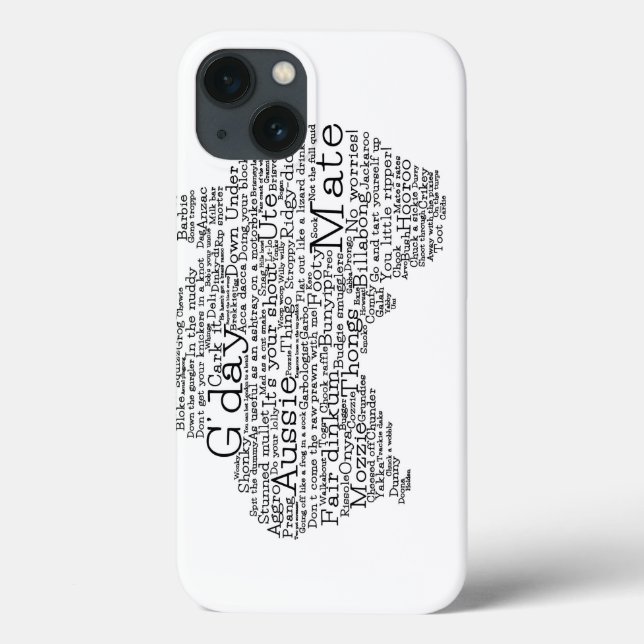 Australian slang map Case-Mate iPhone case (Back)