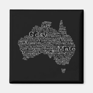 Australian slang map magnet