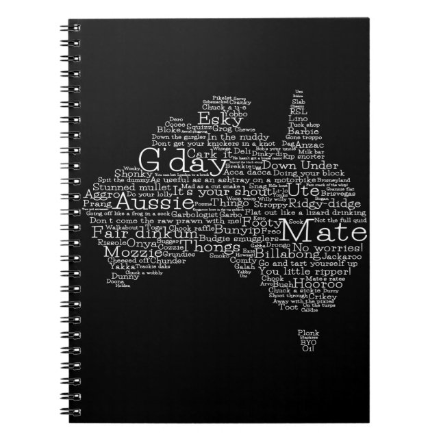 Australian slang map notebook (Front)