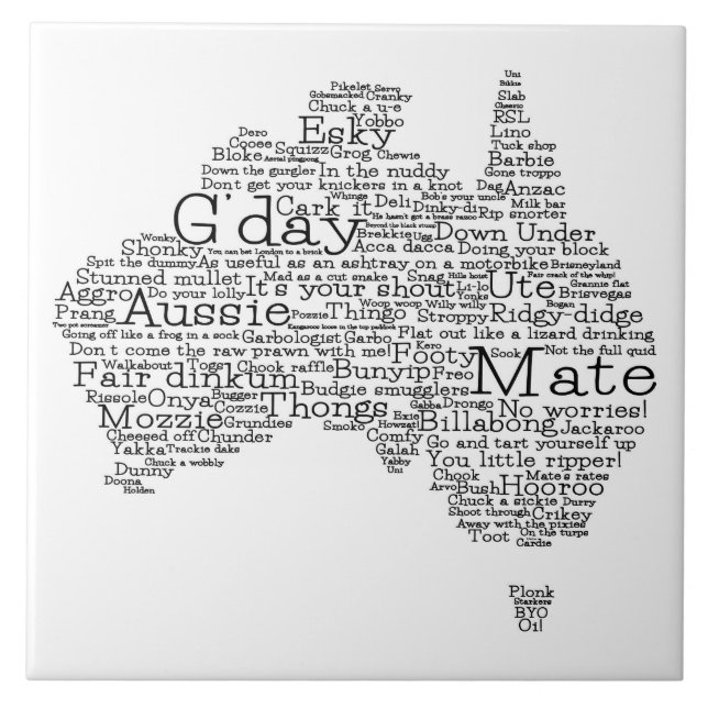 Australian slang map tile (Front)