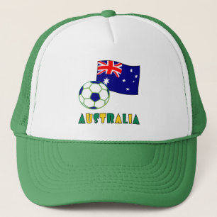 Australian Soccer Ball and Flag 1 Trucker Hat
