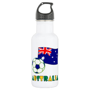 Australian Soccer Ball and Flag 532 Ml Water Bottle
