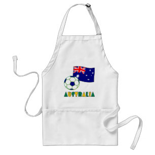 Australian Soccer Ball and Flag  Standard Apron