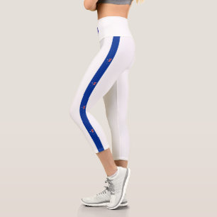 Australian stripe flag capri leggings