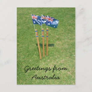 australian stump greetings postcard