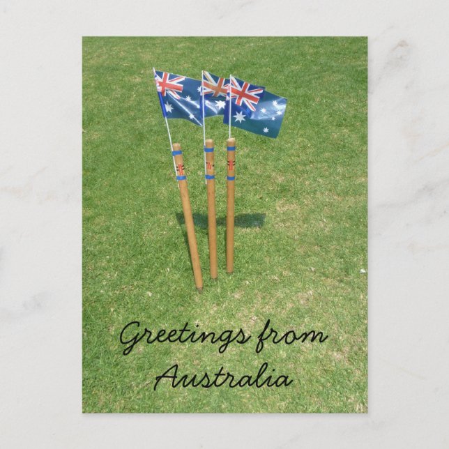 australian stump greetings postcard (Front)