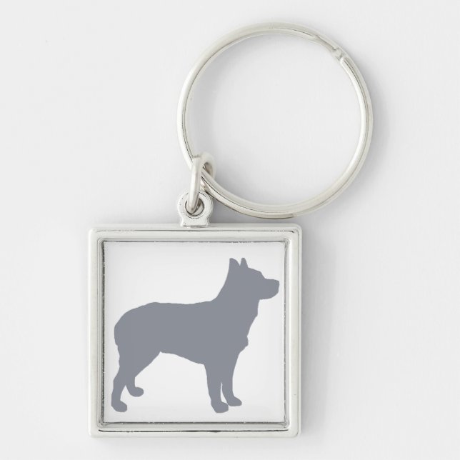 australian stumpy tail cattle dog silo blue.png key ring (Front)
