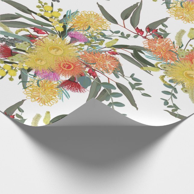 Australian Summer Bush Blooms Wrapping Paper (Corner)