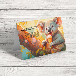 Australian Summer, koala card customisable